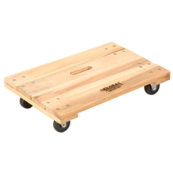 Global Industrial Hardwood Dolly - Solid Deck, 36 x 24, 1000 Lb. Capacity 952156